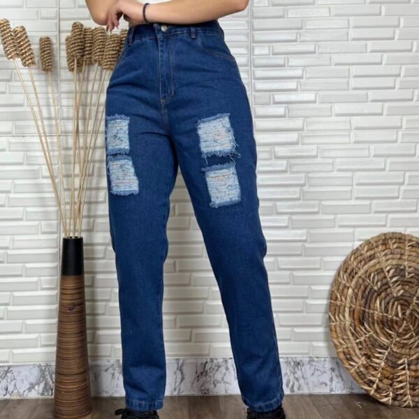 Boyfriend Jeans con Rotos Mujer