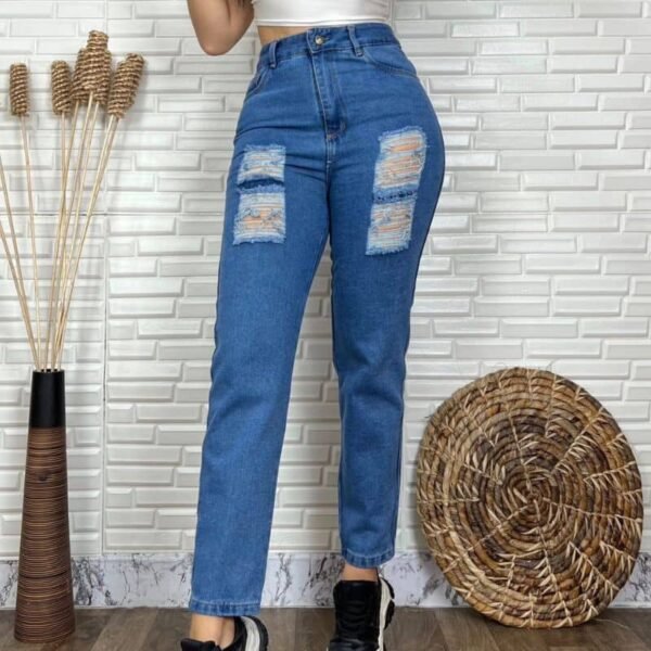 Jeans Boyfriend con Rotos Mujer